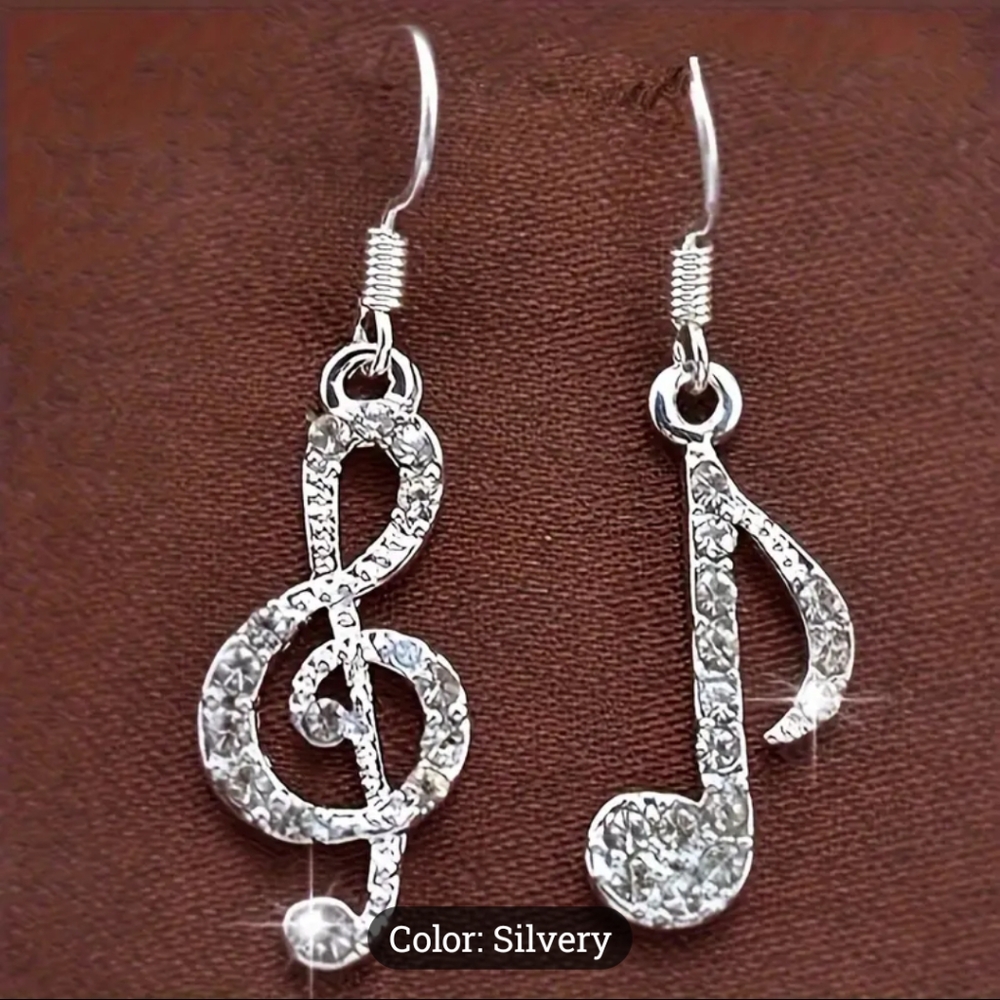 Musical Note Earrings - Picture 3 of 3